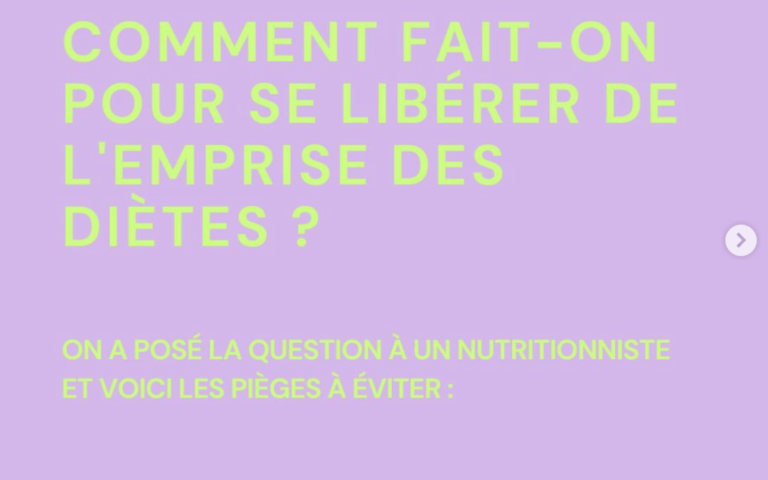 Comment fait-on pour se libérer de l’emprise des diètes?