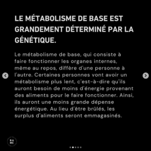 Le métabolisme de base est grandement déterminé par la génétique