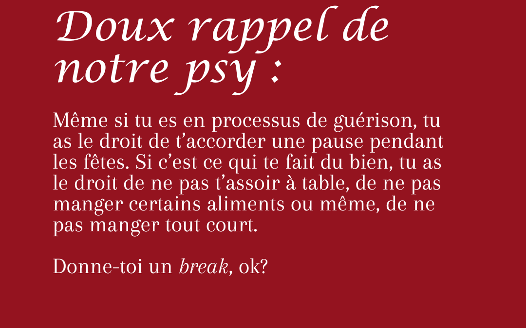 Doux rappel de notre psy