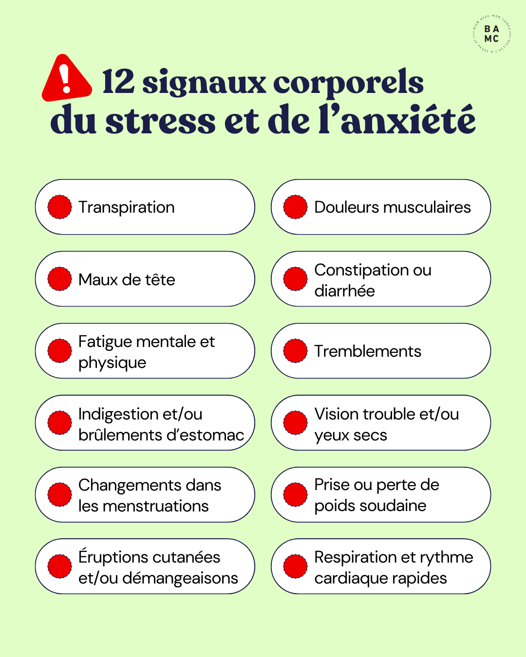 Stress et anxiété : signaux corporels et psychologiques